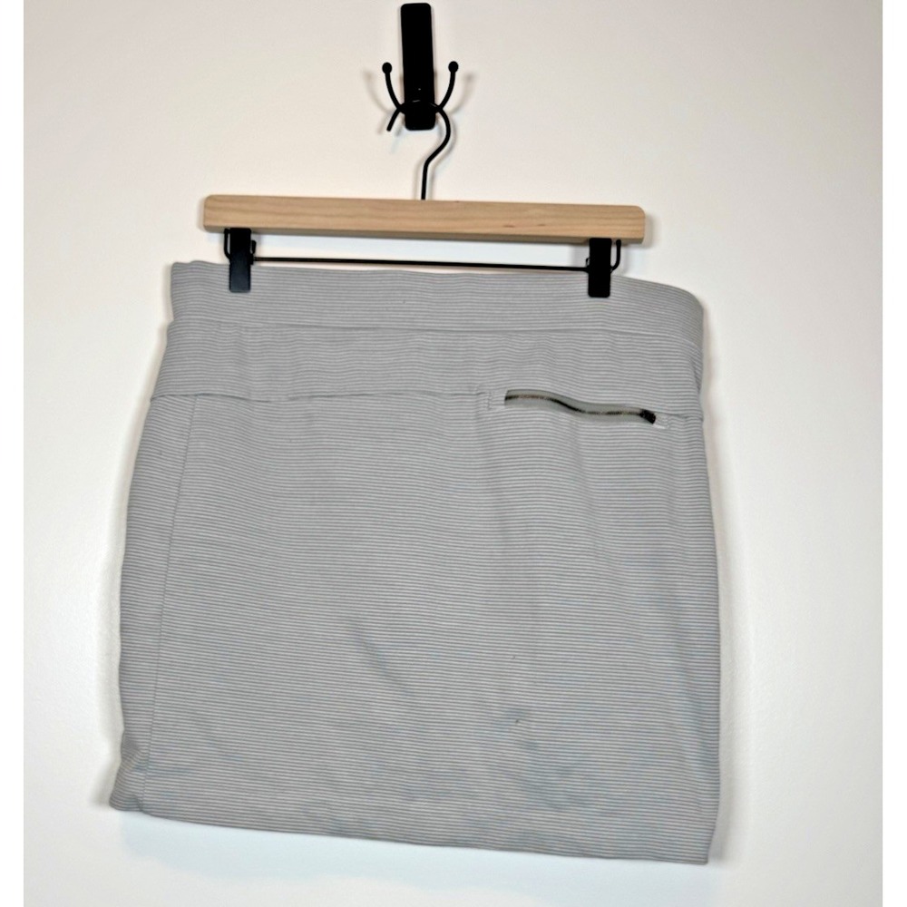 Athleta Women Athletic Skort Medium Tall Stripe Pull On Mini A Line Breathable - Picture 4 of 4